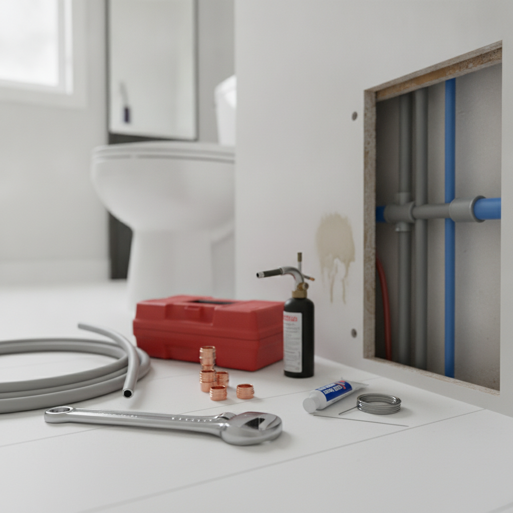 Plumbing Repair - No Face and No Text