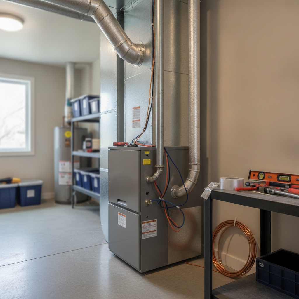Heating Installation - No Face and No Text